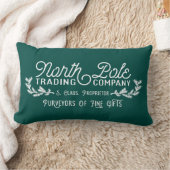 北極商社ヴィンテージクリスマスロゴ ランバークッション (ブランケット)