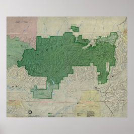 北極国家保存地図のゲート ポスター