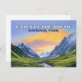 北極国立公園のゲートAlaska Flat Card (正面/裏面)