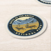 北極国立公園の門 ラウンドペーパーコースター (アングル)