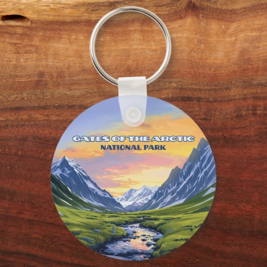 北極国立公園アラスカのゲートヴィンテージ キーホルダー (正面)