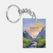 北極国立公園アラスカのゲートヴィンテージ キーホルダー (正面左)