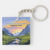 北極国立公園アラスカのゲートヴィンテージ キーホルダー (裏面)