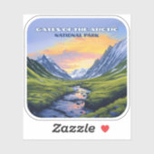 北極国立公園アラスカのゲートヴィンテージ シール (シート)