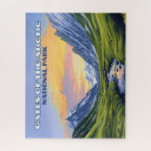 北極国立公園アラスカのゲートヴィンテージ ジグソーパズル (縦)