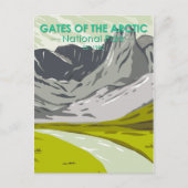 北極国立公園アラスカのゲートヴィンテージ ポストカード (正面)