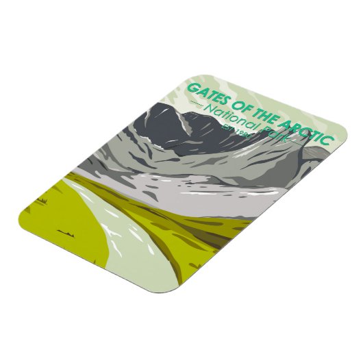 北極国立公園アラスカのゲートヴィンテージ マグネット (左側)