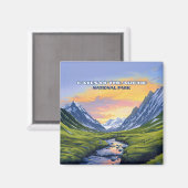 北極国立公園アラスカのゲートヴィンテージ マグネット (正面/裏面)