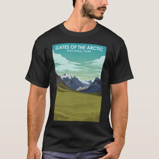 北極国立公園旅行ポスターのゲート Tシャツ (正面)