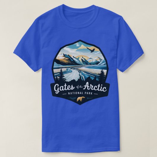 北極国立公園Tシャツのアラスカス・ゲイツ Tシャツ (デザイン正面)