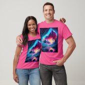 北極圏とMaのオーロラボレリスと氷の洞窟 Tシャツ (ユニセックス)
