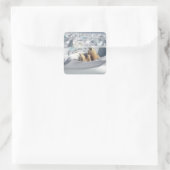 北極圏にSAGONを救追加(Planet Ice) スクエアシール (バッグ)