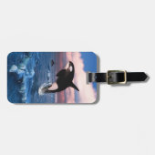 北極圏のシャチ海 ラゲッジタグ (正面横)