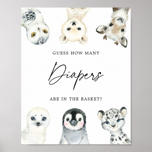 北極圏の動物が、おむつサインの数を推測 ポスター (正面)