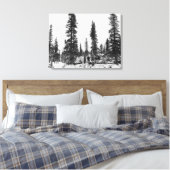 北極圏の北に位置するスノーキャンプ キャンバスプリント (インサイチュ (寝室))