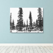 北極圏の北に位置するスノーキャンプ キャンバスプリント (インサイチュ (ウッドフロア))