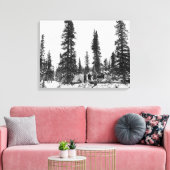 北極圏の北に位置するスノーキャンプ キャンバスプリント (インサイチュ (リビング))