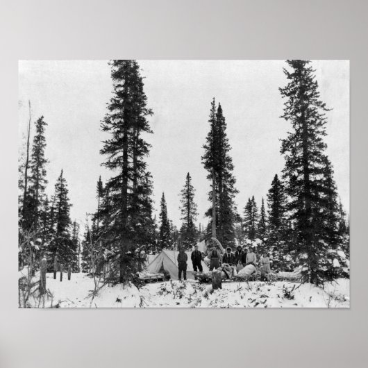 北極圏の北に位置するスノーキャンプ ポスター (正面)