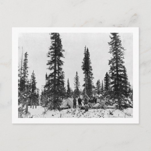 北極圏の北に位置するスノーキャンプ ポストカード (正面)