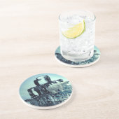 北極圏の北極熊救惑星に独自のスローガンを追加 コースター (側面)