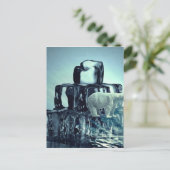 北極圏の北極熊救惑星に独自のスローガンを追加 ポストカード (スタンド正面)