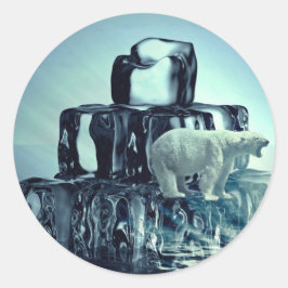 北極圏の北極熊救惑星に独自のスローガンを追加 ラウンドシール