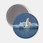 北極圏の氷救にスローガンを加える マグネット (正面/裏面)