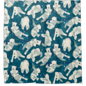 北極圏は青い シャワーカーテン (正面)