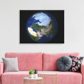 北極圏を示す全地球 キャンバスプリント (インサイチュ (リビング))
