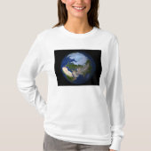 北極圏を示す全地球 Tシャツ (正面)