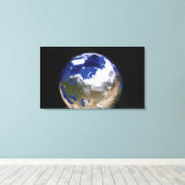 北極圏を示す地球の眺め キャンバスプリント (インサイチュ (ウッドフロア))