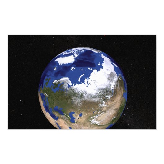 北極圏を示す地球の眺め フォトプリント            (正面)