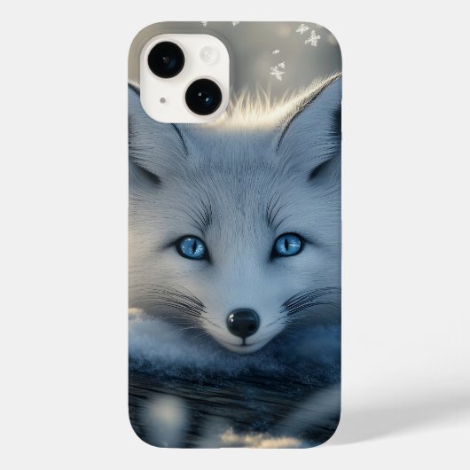 北極圏キツネと魅惑する青い目 Case-Mate iPhoneケース (裏面)