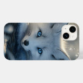 北極圏キツネと魅惑する青い目 Case-Mate iPhoneケース (裏面 (横))