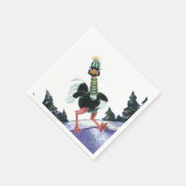 北極圏ダチョウ走 スタンダードカクテルナプキン (角)