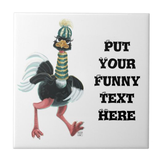 北極圏ダチョウ走 タイル (正面)