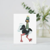 北極圏ダチョウ走 ポストカード (スタンド正面)