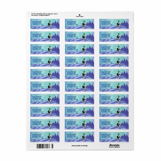 北極圏ダチョウ走 ラベル (フルシート)