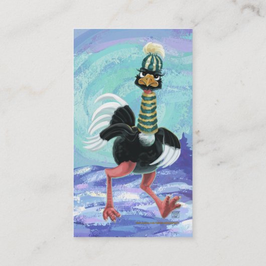 北極圏ダチョウ走 名刺 (裏面)