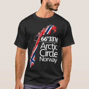 北極圏ノルウェー – 66 33北 Tシャツ