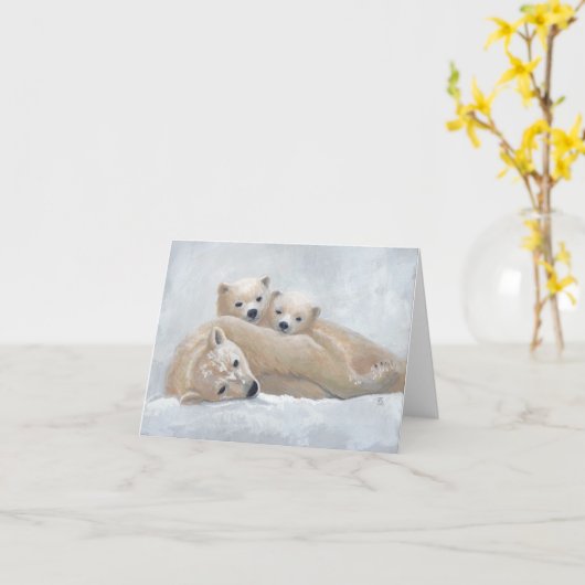 北極圏ファミリー カード (黄色い花)