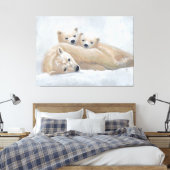 北極圏ファミリー キャンバスプリント (インサイチュ (寝室))