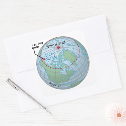 北極圏 スクエアシール (封筒)