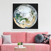 北極圏、ヨーロッパ、アジアを示す地球。 キャンバスプリント (インサイチュ (リビング))