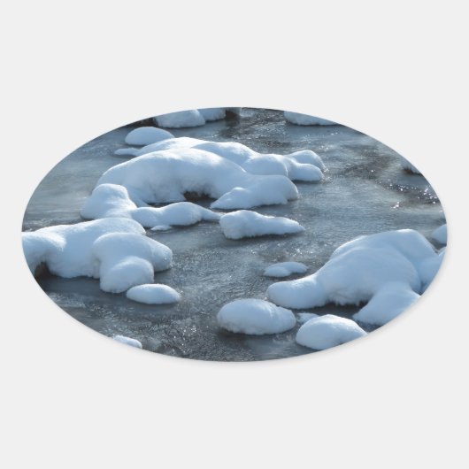 北極圏 楕円形シール (正面)