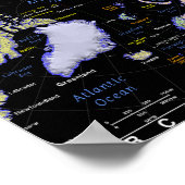 北極地図 ポスター (角)