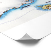 北極地図 ポスター (角)