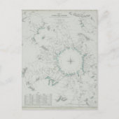 北極地図 ポストカード (正面)