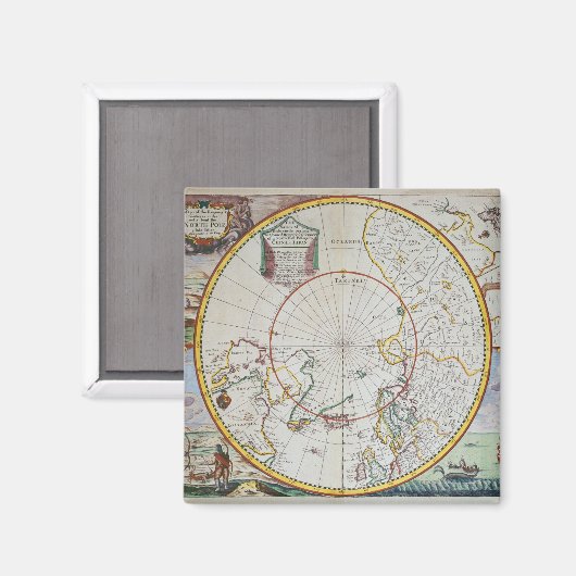 北極地図 マグネット (正面/裏面)