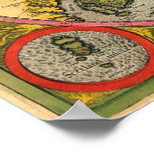 北極地図(メルカトル) ポスター (角)